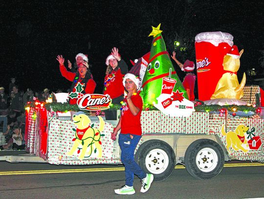 Along for the ride, and the walk, during Weihnachts Parade Along for the ride, and the walk, during Weihnachts Parade