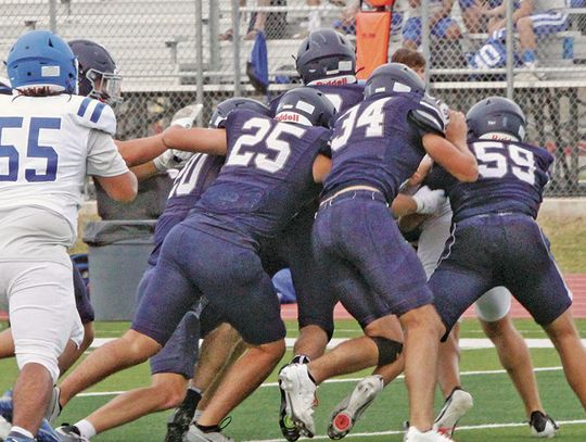 Area football teams get in scrimmages last week