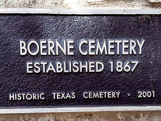 Beginnings of Boerne’s cemetery; annual Cemetery Walk set Oct.