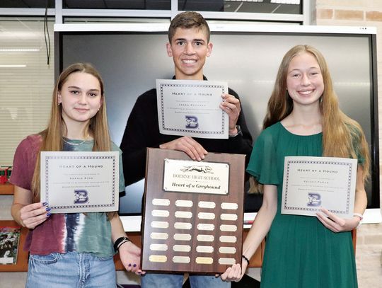 BHS Cross Country Heart of a Greyhound Award Winners