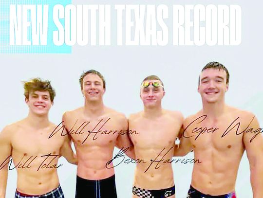 BISD SWIMMERS COMBINE TO SET SOUTH TEXAS RECORD