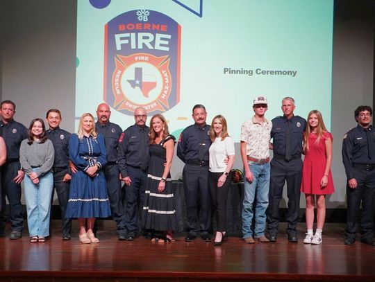 Boerne firefighters honored in pinning ceremony