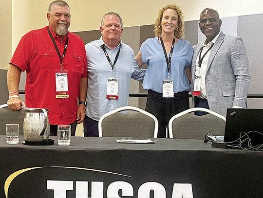 Boerne ISD AD Leech on panel discussion at THSCA convention