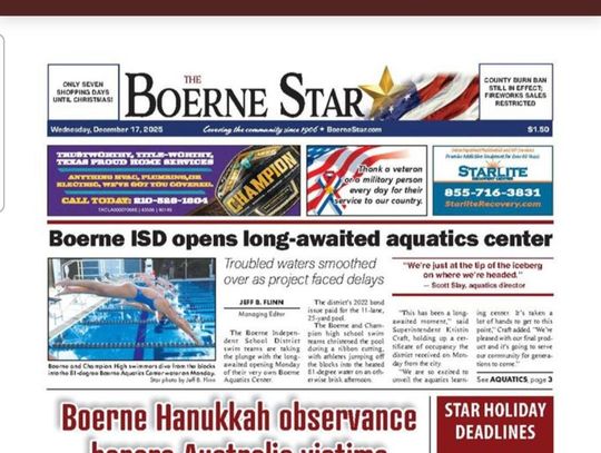 Boerne Star holiday deadlines Boerne Star holiday deadlines