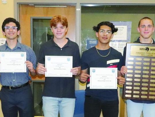 Champion Boys Soccer Awards Ceremony