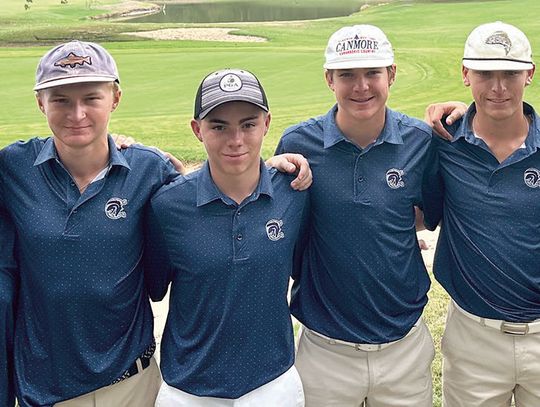 Champion golf teams in action