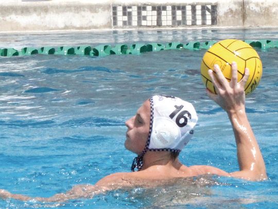 Charger, Greyhound water polo teams in action