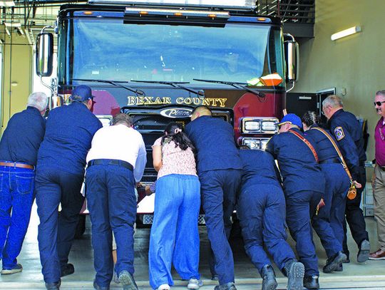 ESD 4 welcomes new trucks with time-honored ‘push’ tradition