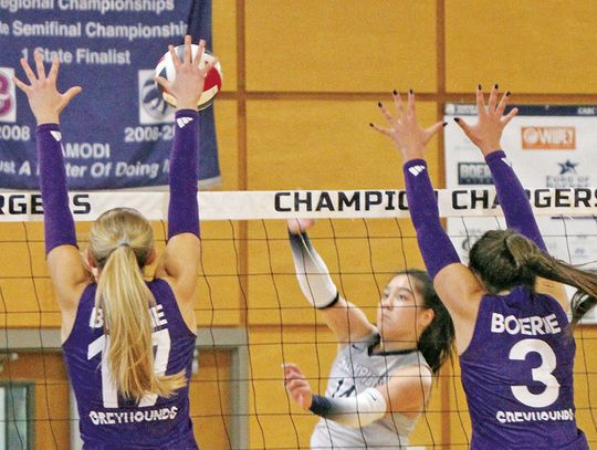 Greyhounds take down Chargers in 4 sets