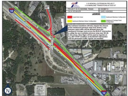 I-10 road work to alter traffic