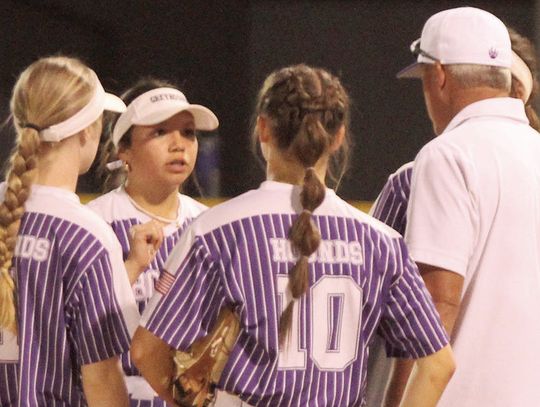 Lady Hounds run rule Hondo softball team