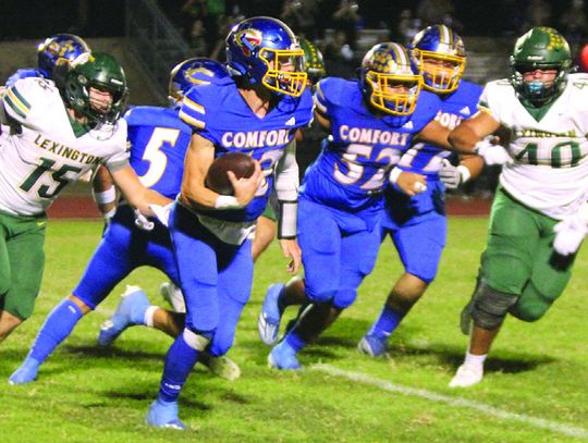 Lexington conquers Comfort, 62-0