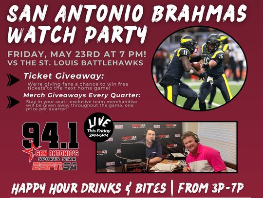 Lion & Rose: SA Brahmas "Watch Party" -- Drink Specials, Giveaways Hourly