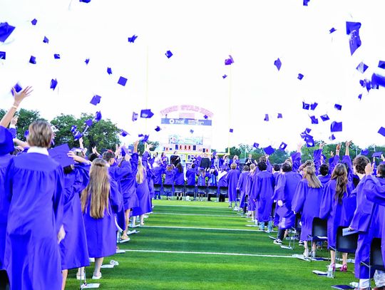 Mortarboards fly at close of Boerne graduation