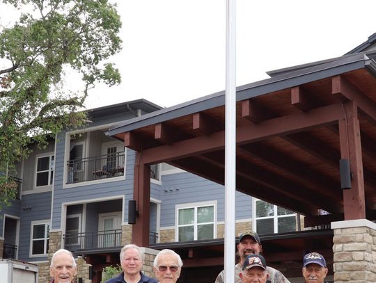 Salute at the flag for LIVIN veterans