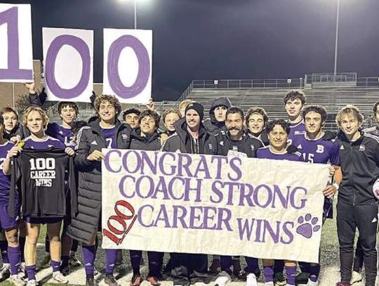 Strong reaches 100th career victory