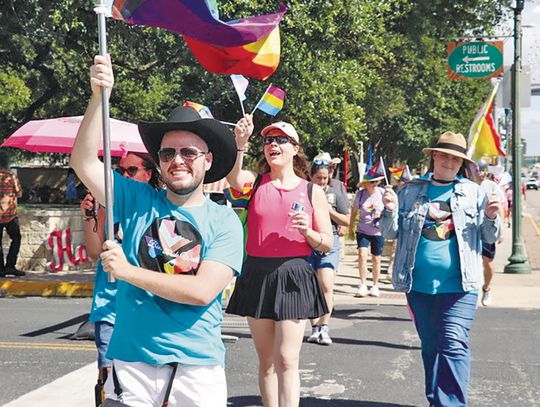 Taking pride in their march