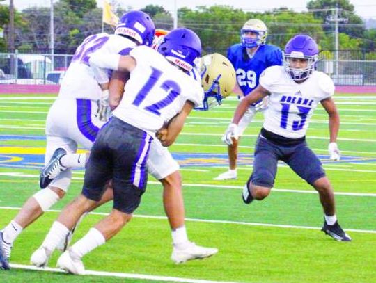 Three area football teams participate in first scrimmages of the new season