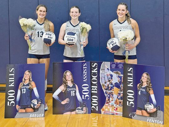Three Charger volleyball players reach milestones