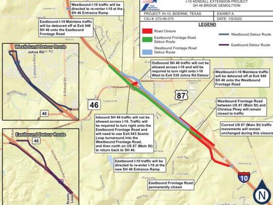 TxDOT postpones Highway 46 bridge demolition over I-10