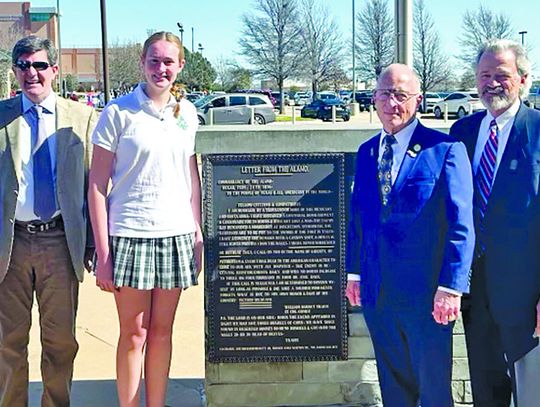 ‘Victory or Death’: Travis letter to be erected at courthouse