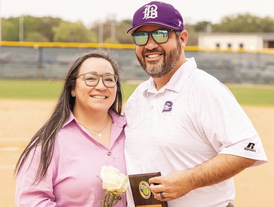 Voice of the Greyhounds softball team honored