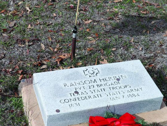 Wreaths placed on military headstones