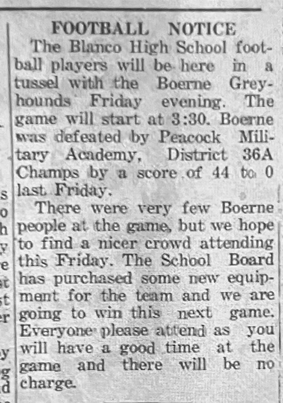 100 years of Boerne Greyhound football