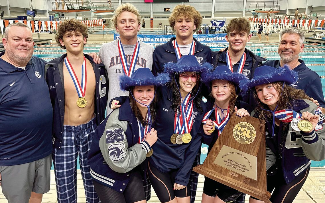 Charger swimmers return from 5A state meet with 8 medals