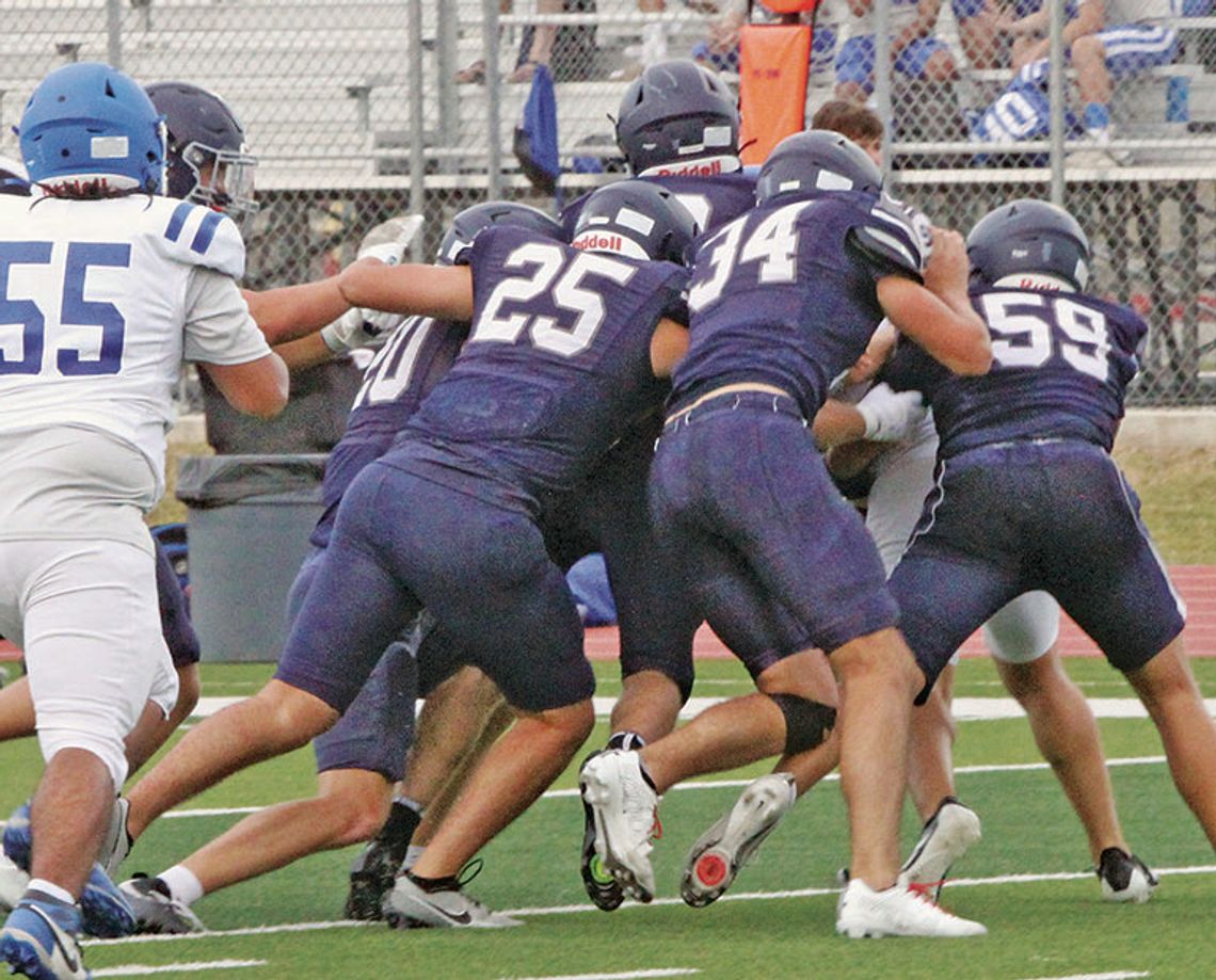 Area football teams get in scrimmages last week