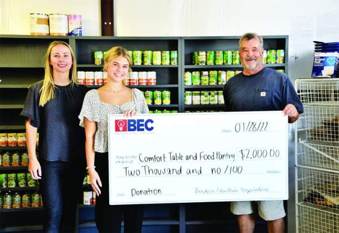 BEC donates to food pantry