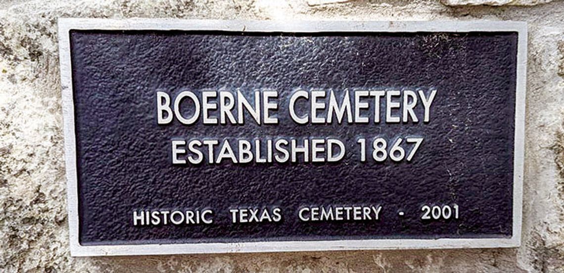 Beginnings of Boerne’s cemetery; annual Cemetery Walk set Oct.