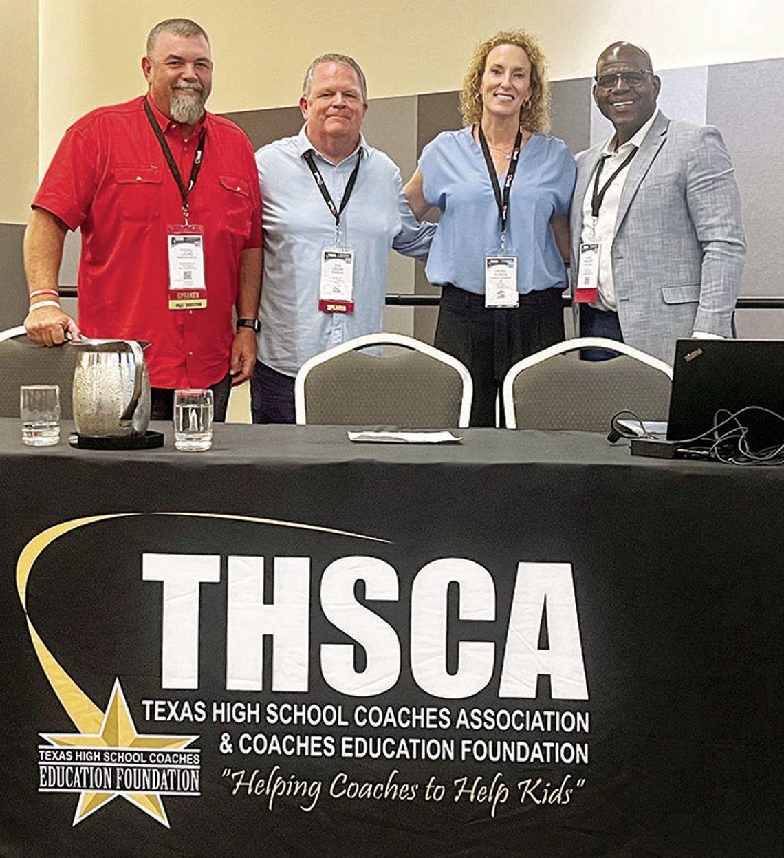 Boerne ISD AD Leech on panel discussion at THSCA convention