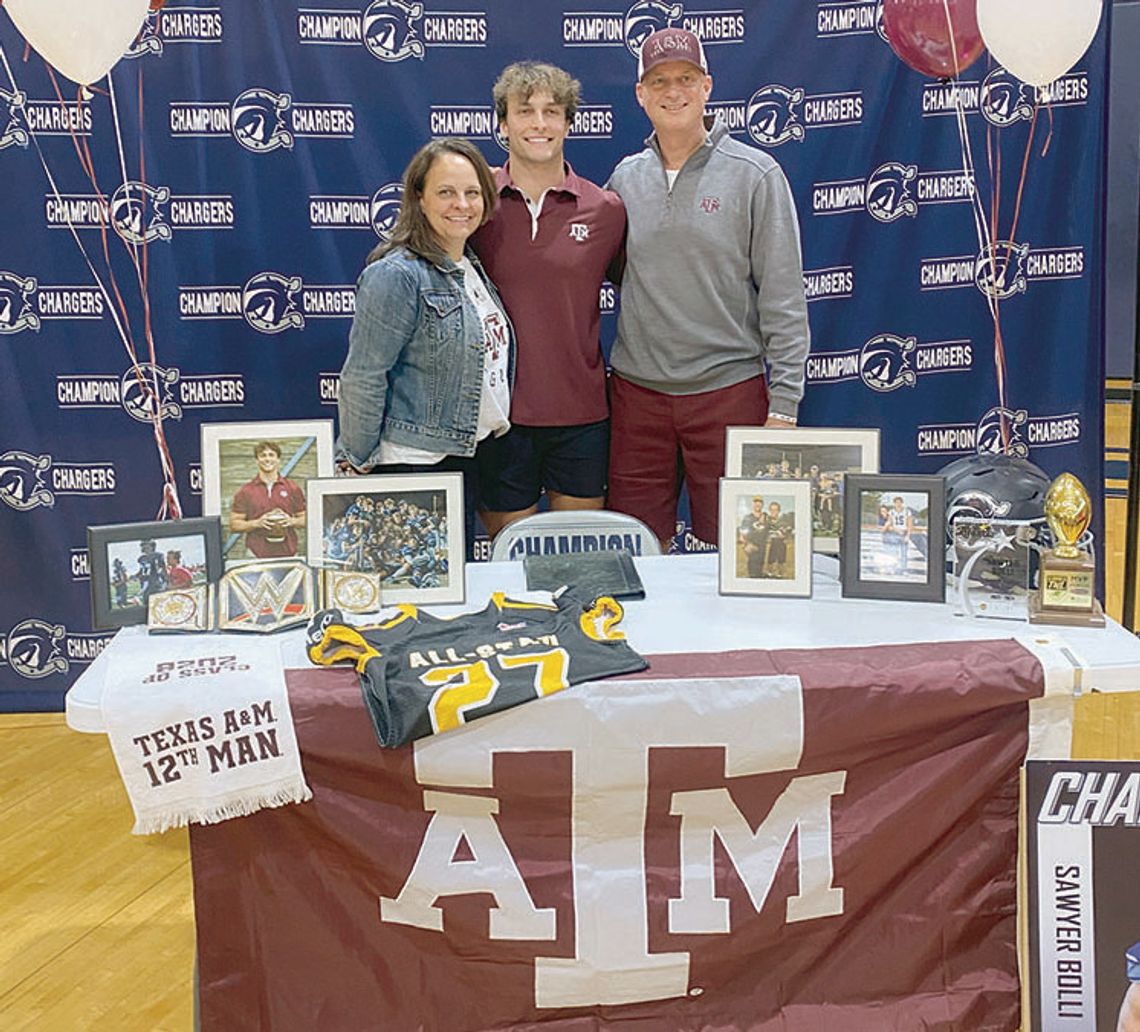 Bolli signs with Texas A&M University