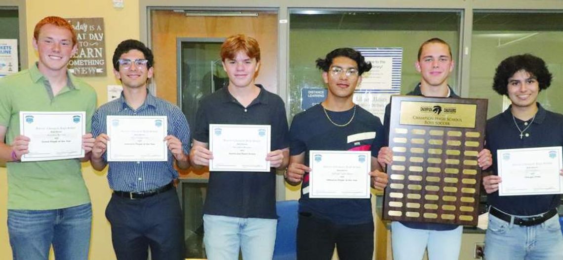 Champion Boys Soccer Awards Ceremony