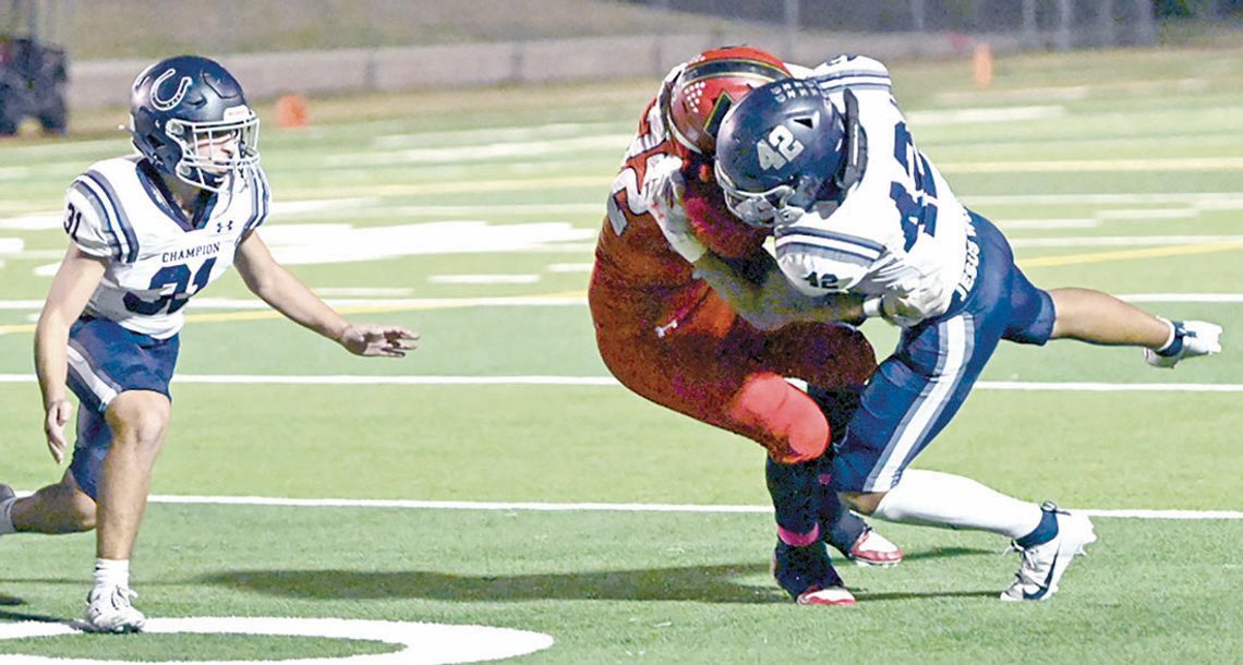 Champion fumbles away game at Victoria, 28-10