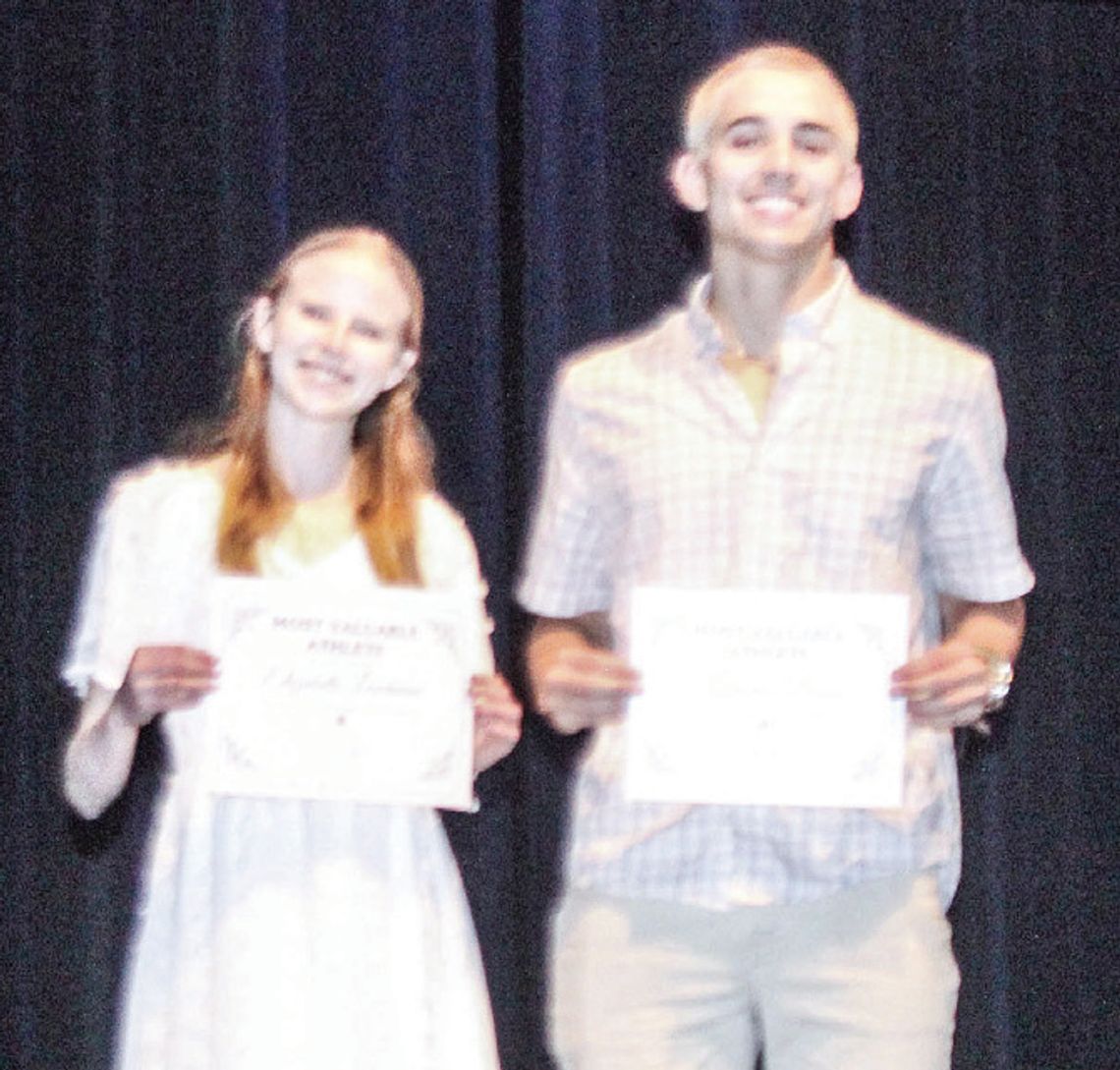 Champion track and field awards ceremony