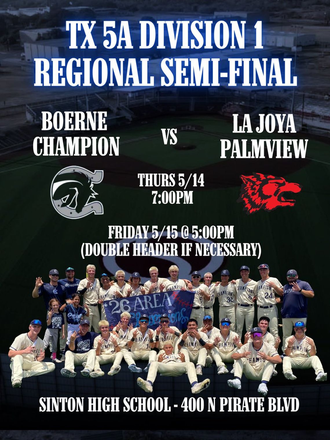 Chargers face La Joya Palmview in best-of-three series starting Thursday in Sinton