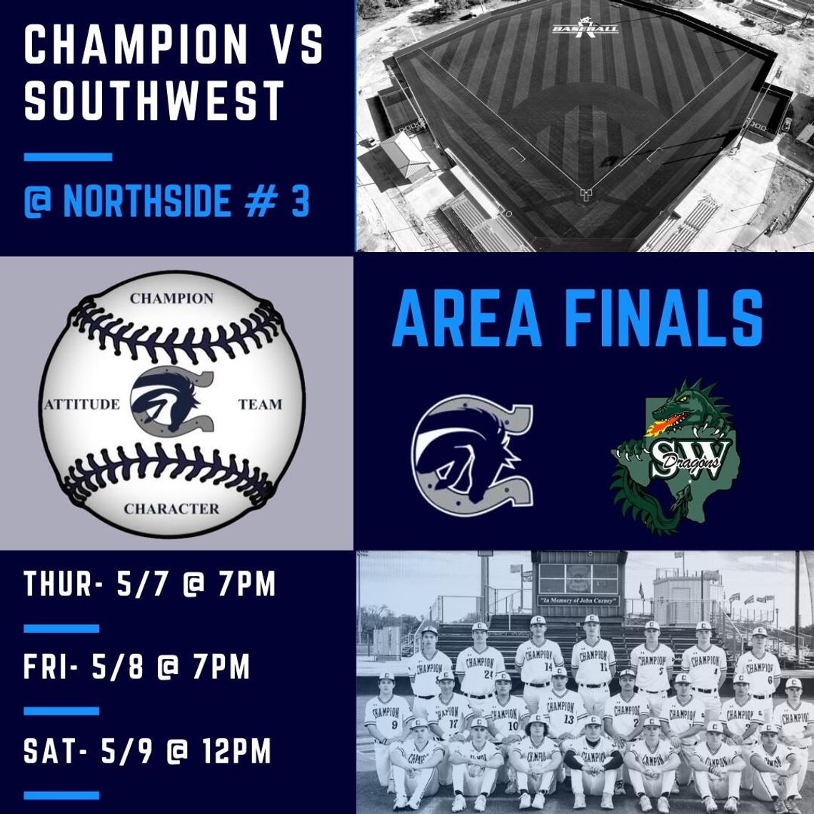Chargers play Southwest Dragons in second round of 5A baseball playoffs; Comfort plays Game 3 Monday