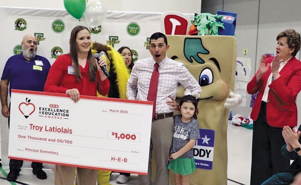 Fabra principal named an H-E-B top principal; competes for $25,000 school prize