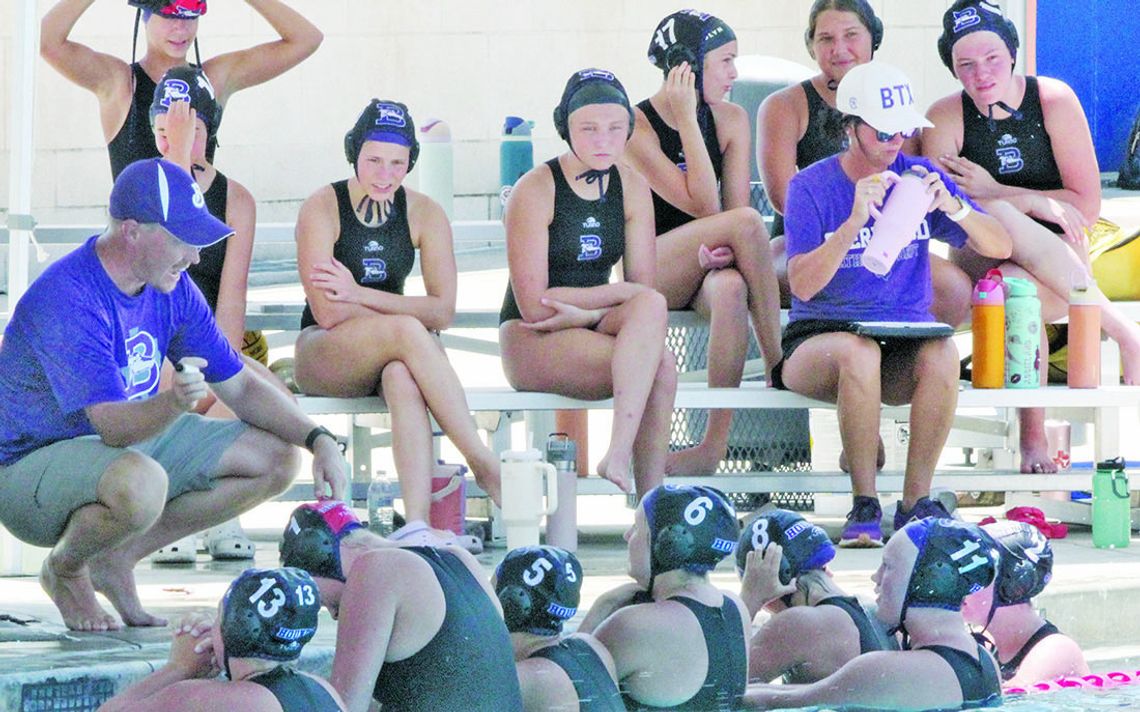 Greyhound water polo squad in action