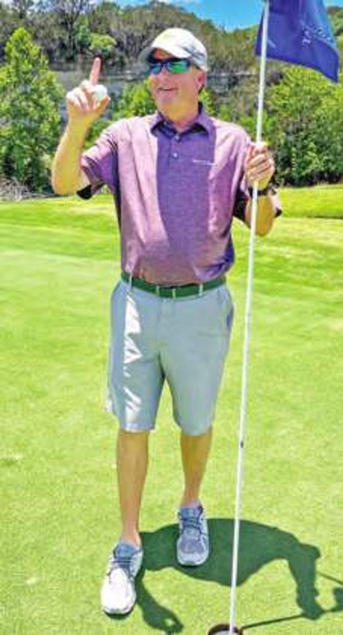 Halbert aces hole No. 3 at Tapatio Springs golf course