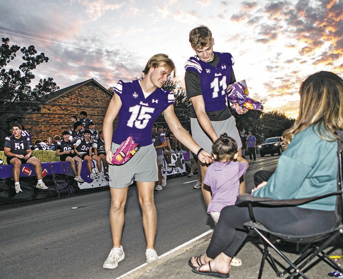 Hounds hand out the candy Hounds hand out the candy