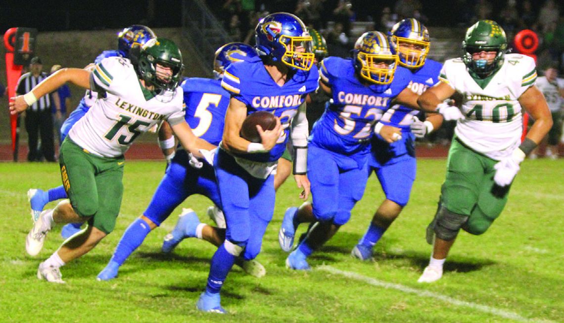 Lexington conquers Comfort, 62-0