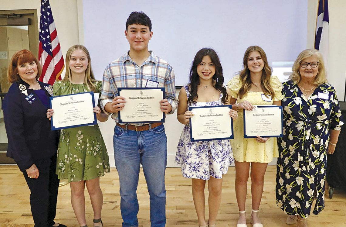 Local DAR honors Kendall ‘Good Citizen’ students