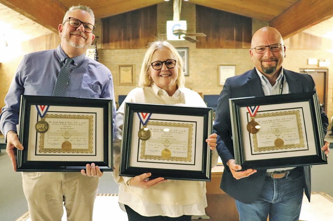 Masons bestow Lamar Awards on school trio Masons bestow Lamar Awards on school trio