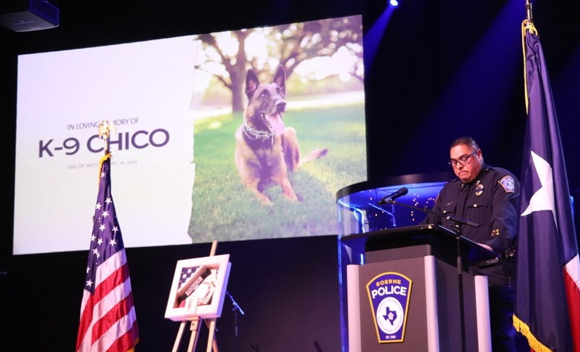Officers pay respect to fallen comrade, K9 Chico