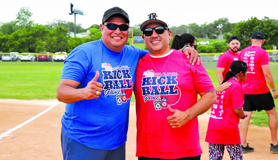 Police, firefighters join Blaze for kickball