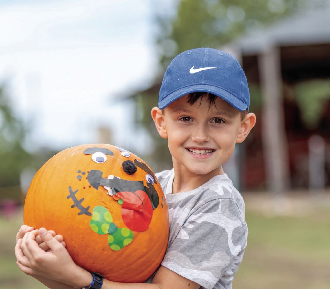 Pumpkin patch visitors are all smiles