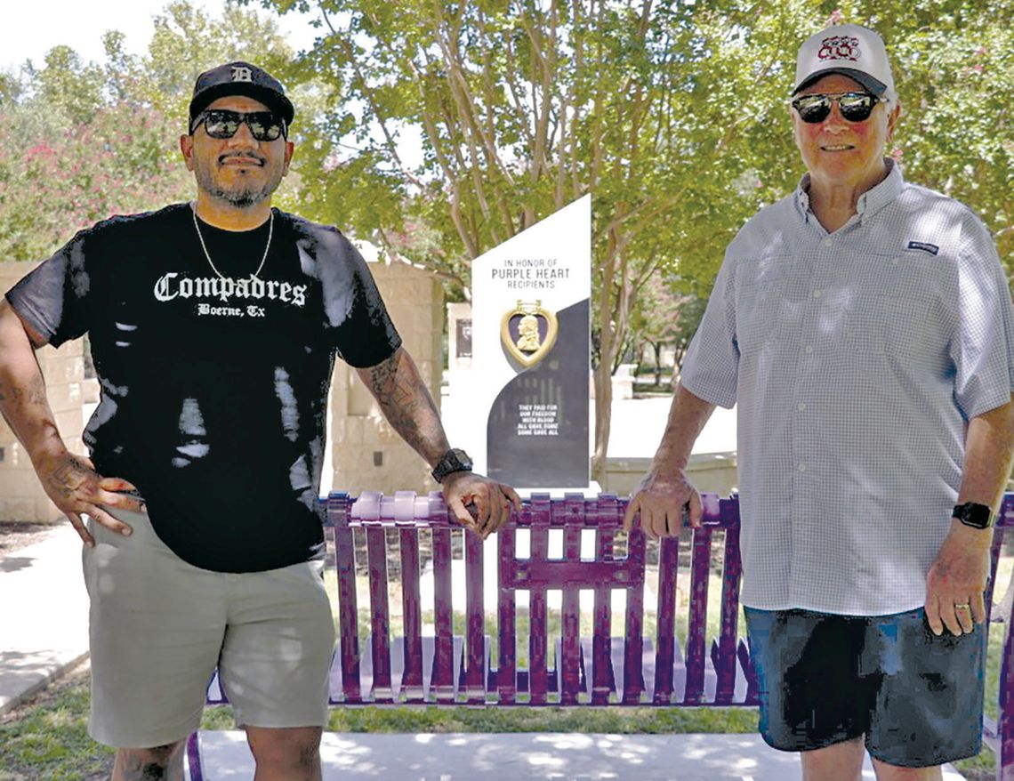 Purple Heart monument, bench dedication Thursday